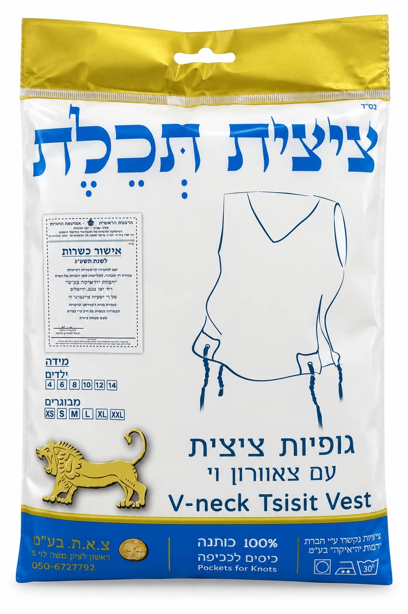 גופיית ציצית צווארון V